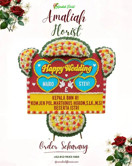 Papan Bunga Pernikahan Warakas